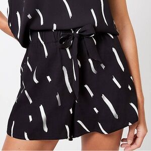 LOFT Brushstroke Womens Paper-Bag Waist Shorts Medium